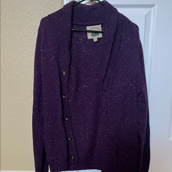 Men's Purple Cardigan Sweater - Picture 1 of 1